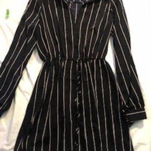 Lush Blue & White striped dress size XS
